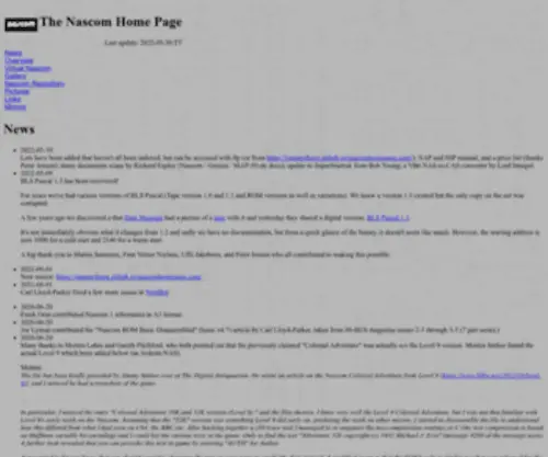 Nascomhomepage.com(The Nascom) Screenshot
