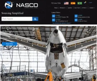 Nascosales.com(One Streamlined Source for Aerospace & Electronics Solutions Worldwide QUALITY ASSURANCE) Screenshot