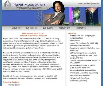 Nascouae.com(Nayef Abusekran Chartered Accountants & Auditors Dubai) Screenshot