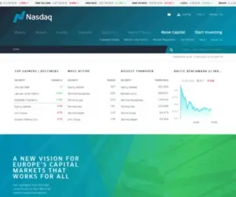 Nasdaqbaltic.com(Nasdaq Baltic Stock Exchanges) Screenshot