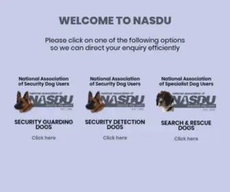 Nasdu.co.uk(National Association of Security Dog Users) Screenshot