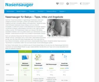 Nasensauger-Babys.de(❶ Nasensauger für Babys) Screenshot