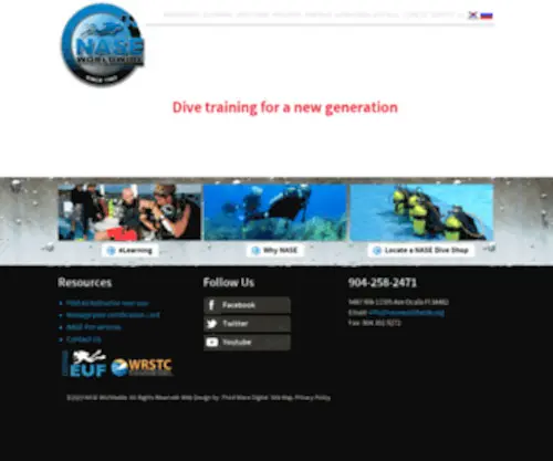 Naseworldwide.org(Dive Lessons and Scuba Diving Instruction) Screenshot
