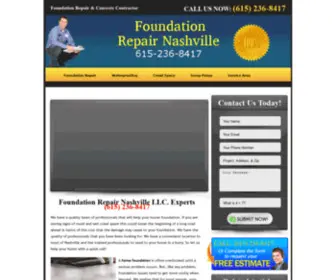 Nashvillefoundationpros.com(Nashville foundation repair Pros has the solution to your problems if your home) Screenshot