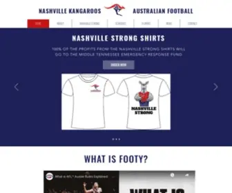 Nashvillekangaroos.org(Nashville Kangaroos Australian Football) Screenshot