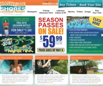 Nashvilleshores.com(Nashville Shores Waterpark on Percy Priest Lake features 1 million+ gallons of summer family fun) Screenshot