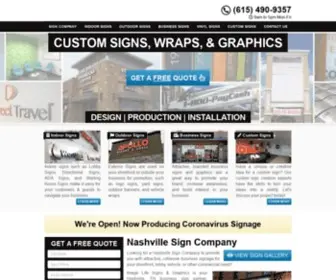 Nashvillesigncompany.org(Sign Company Nashville) Screenshot