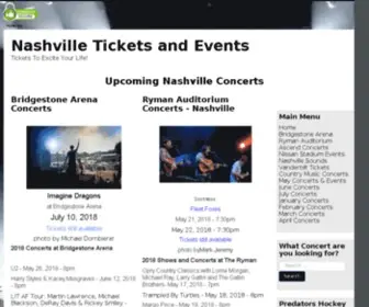 Nashvilleticketsandevents.com(Nashville Concerts and Shows) Screenshot