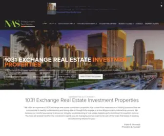 Nasinvestmentsolutions.com(1031 Exchange Real Estate Investments) Screenshot