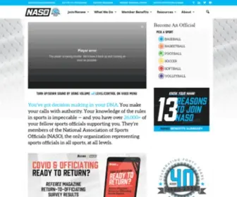 Naso.org(National Association of Sports Officials) Screenshot