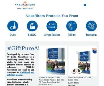 Nasofilters.com(Nanoclean Store) Screenshot