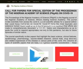 Nas.org.ng(The Nigerian Academy of Science) Screenshot