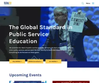 Naspaa.org(The Global Standard in Public Service Education) Screenshot