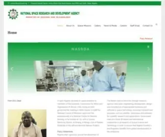 Nasrda.gov.ng(National Space Research and Development Agency) Screenshot