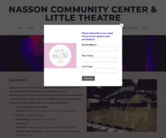 Nassoncommunitycenter.com(NASSON COMMUNITY CENTER & LITTLE THEATRE) Screenshot
