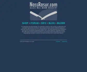 Nassrasur.com(Rasur mit Hobel) Screenshot