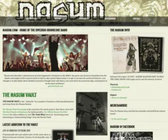 Nasum.com(The official home of Sweden's Nasum. News and lots of information) Screenshot