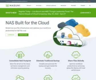 Nasuni.com(Cloud-Native File Services Platform) Screenshot