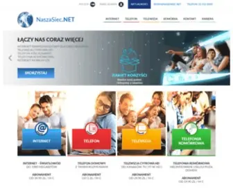 Naszasiec.net(Internet, LTE, Telefonia cyfrowa, Telewizja, Monitoring, Sieci lokalne) Screenshot