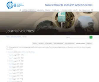 Nat-Hazards-Earth-SYST-SCI.net(Journal volumes) Screenshot