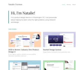 Natalieforman.com(Natalie Forman's personal site) Screenshot