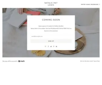 Nataliemetlewisshop.com(Create an Ecommerce Website and Sell Online) Screenshot