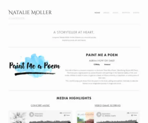 Nataliemollermusic.com(Natalie Moller) Screenshot