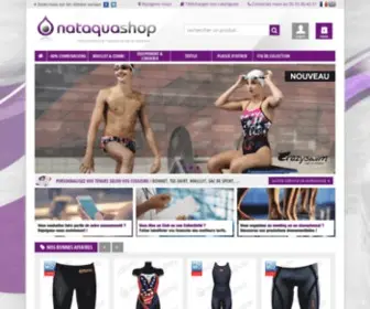 Nataquashop.com(Vente en ligne d’equipement de natation) Screenshot