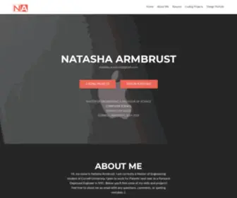 Natashaarmbrust.com(Natasha Armbrust Website) Screenshot