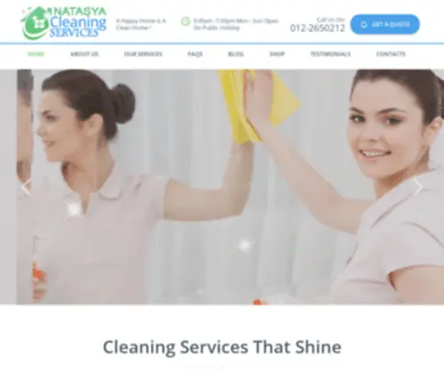 Natasyacleaningservices.com(Get Professional Cleaning Services for Your House & Office) Screenshot