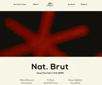 Natbrut.com(The responsible future of art & literature. Nat. Brut’s (pr. nat broot)) Screenshot