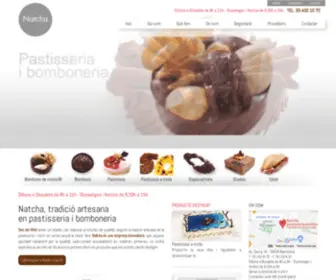 Natcha.cat(Pastisseria Bomboneria de qualitat a Barcelona) Screenshot