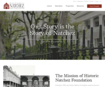 Natchez.org(Historic Natchez Foundation Historic Natchez Foundation) Screenshot