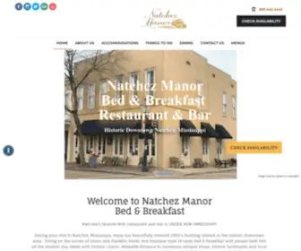 Natchezmanor.com(The Natchez Manor in Natchez) Screenshot