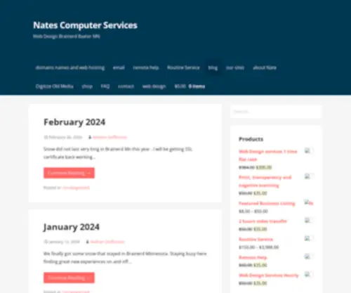 Natesservices.com(Web Design Brainerd Baxter MN) Screenshot