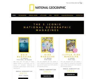 Natgeosubscriptions.com(National Geographic Magazine subscription site) Screenshot