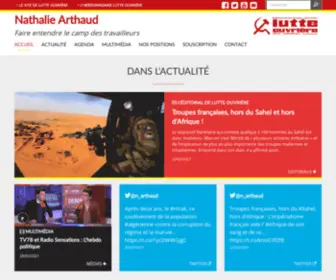 Nathalie-Arthaud.info(Le site de Nathalie Arthaud) Screenshot