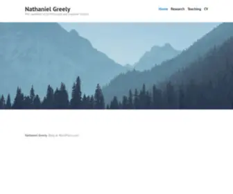 Nathanielgreely.com(PhD candidate UCSD Philosophy and Cognitive Science) Screenshot