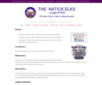 Natickelks.org(The Natick Elks Lodge #1425) Screenshot