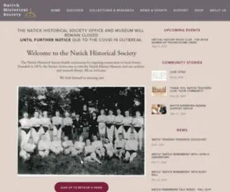 Natickhistoricalsociety.org(Natick Historical Society) Screenshot