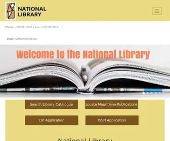 National-Library.mu(Home NL) Screenshot