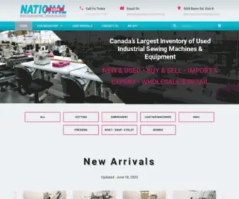 National2000.ca(Used Industrial Sewing Machines and Factory Equipment) Screenshot