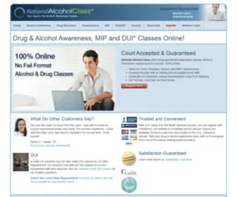 Nationalalcoholclass.com(Alcohol Awareness Classes and Minor in Possession Classes Online) Screenshot