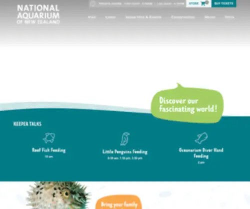 Nationalaquarium.co.nz(Things to do in Napier) Screenshot