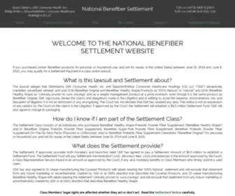 Nationalbenefibersettlement.com(GSK Consumer Health) Screenshot