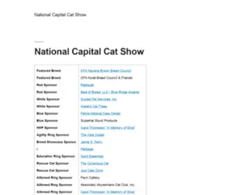 Nationalcapitalcatshow.com(National Capital Cat Show) Screenshot