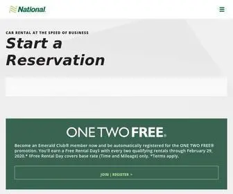 Nationalcar.com(Fast & Convenient Car Rental at 1) Screenshot
