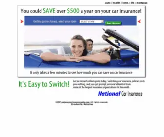 Nationalcarinsurancesite.com(National Car Insurance Site) Screenshot