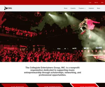 Nationalceg.org(The National Collegiate Entertainers Group) Screenshot