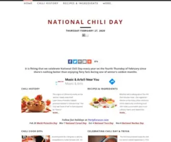 Nationalchiliday.com(National Chili Day) Screenshot